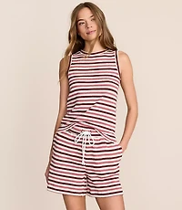 Lou & Grey Striped Crochet Tank Top