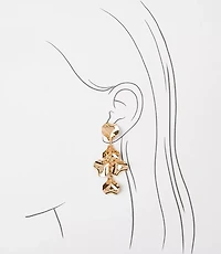 Petaled Chain Link Drop Earrings