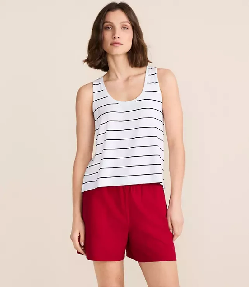 Lou & Grey Striped Essential Modal Scoop Neck Tank Top