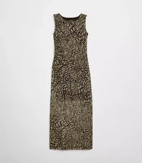 Petite LOFT Versa Animal Print Mesh Maxi Dress