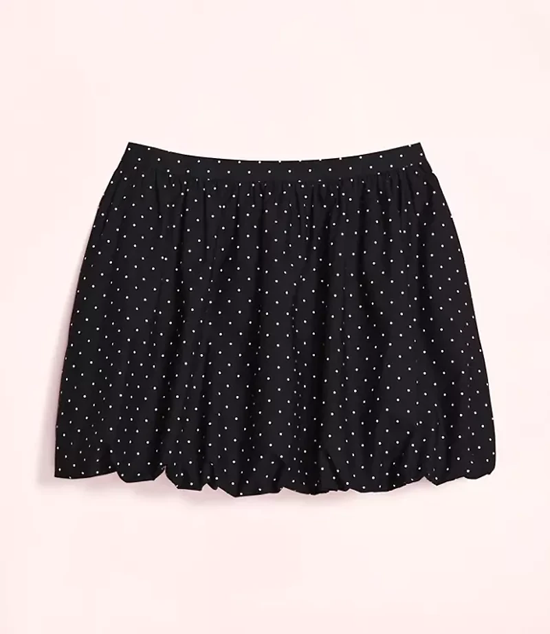 Lately Dotted Poplin Bubble Skirt