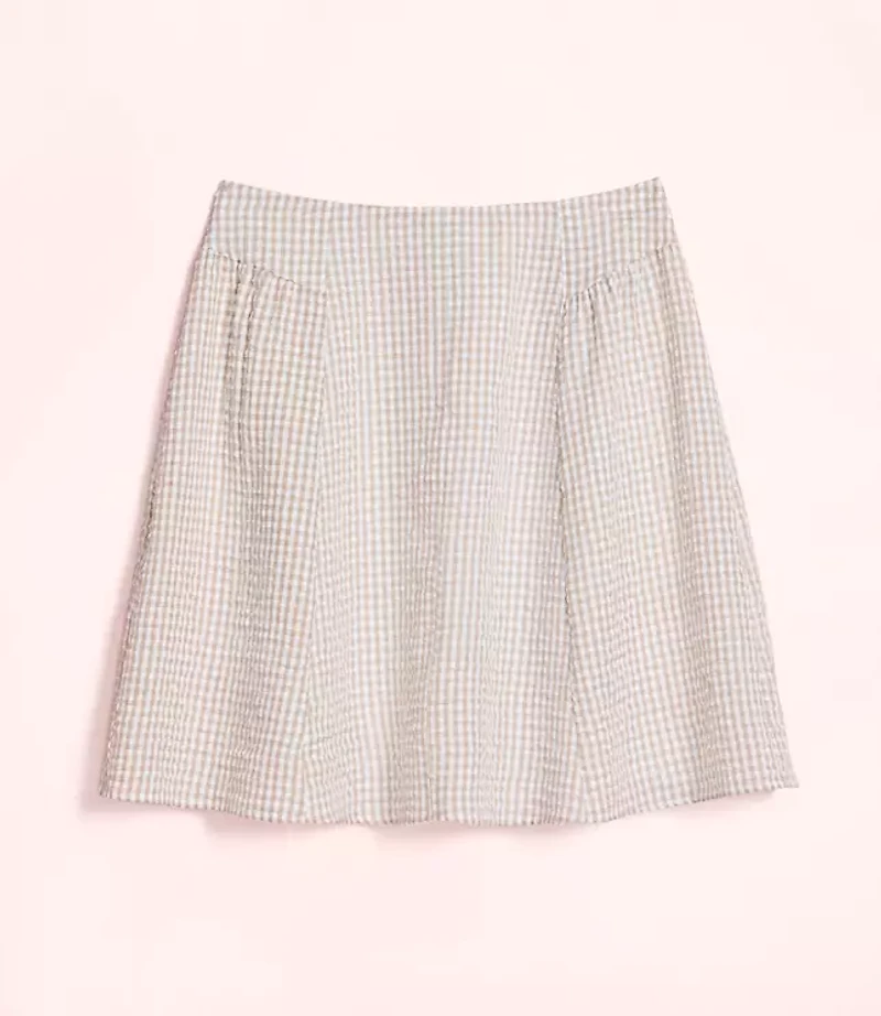 Lately Striped Seersucker Mini Skirt
