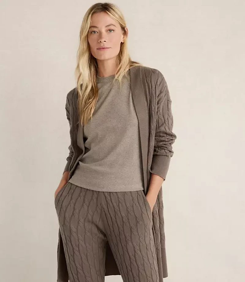 Haven Well Within Organic Cotton Cashmere Cable Cardigan