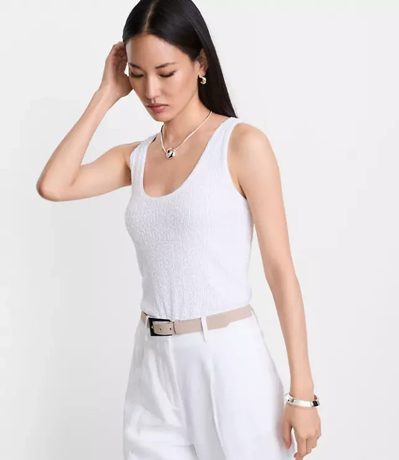 Petite LOFT Versa Sequin Tank Top