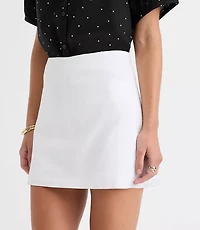 Petite Linen Cotton Modern Mini Skort