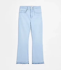 Rivete Tall Curvy Unpicked High Rise Wide Leg Crop Jeans Wave Wash