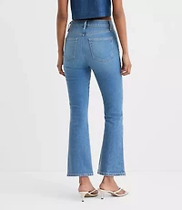 Rivete Curvy High Rise Kick Crop Jeans Shadow Blue Wash
