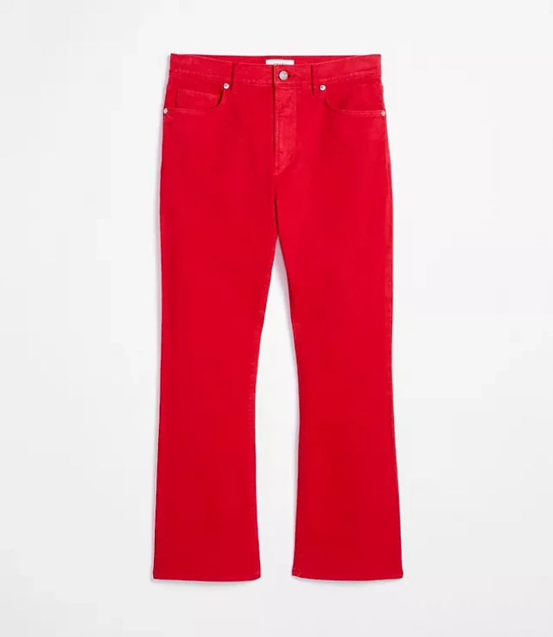 Rivete Curvy High Rise Kick Crop Jeans Maple Cherry