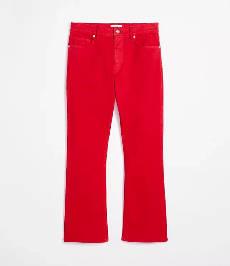 Rivete Petite High Rise Kick Crop Jeans Maple Cherry