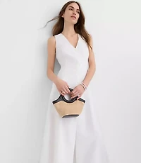 Petite Linen Cotton Vest Midi Dress