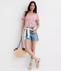 Petite Floral Everyday V-Neck Tee