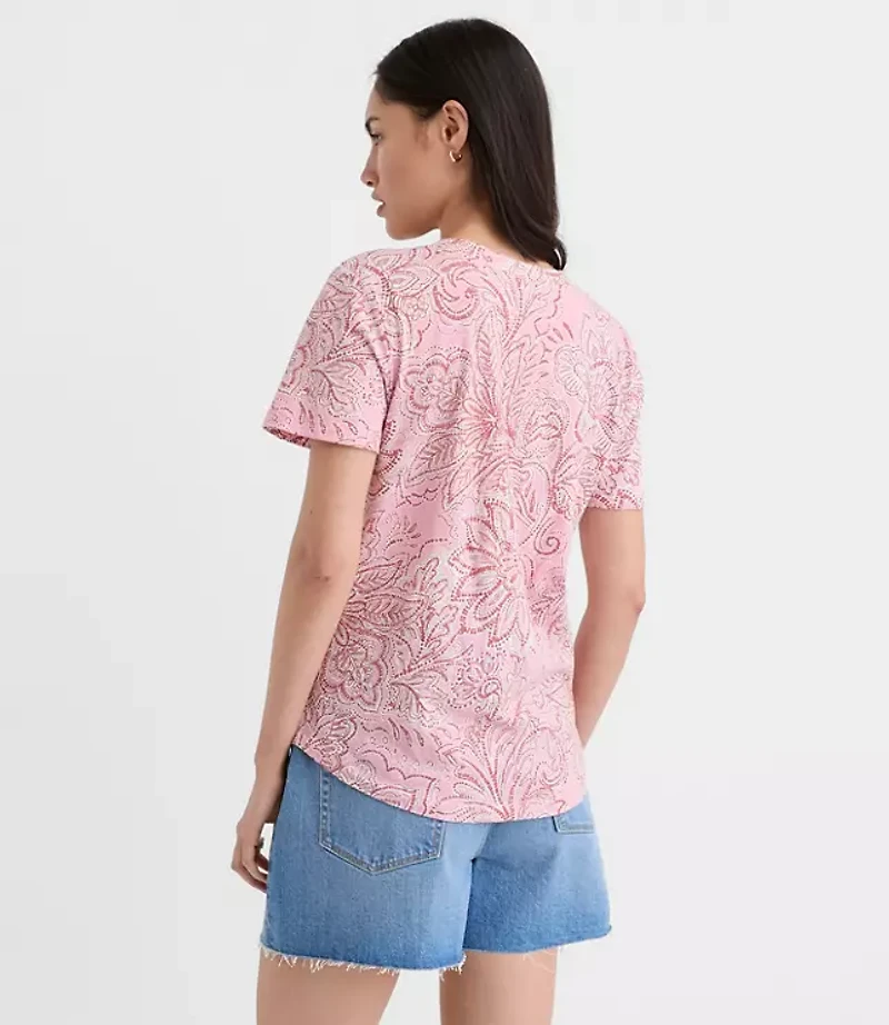 Petite Floral Everyday V-Neck Tee