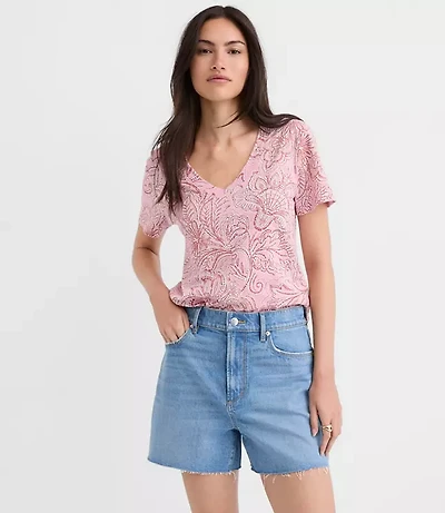 Petite Floral Everyday V-Neck Tee
