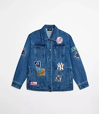 Wild Collective Yankees Satin Bomber Jacket