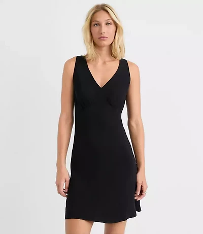 Petite V-Neck Mini Dress