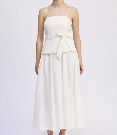 En Saison Samantha Mixed Media Midi Dress