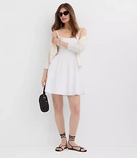 Petite Poplin Strappy Smocked Mini Pocket Dress