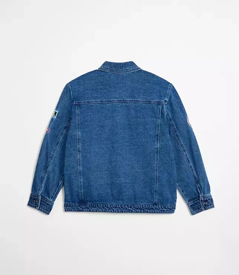 Wild Collective Red Sox Denim Jacket