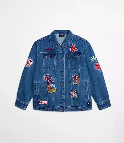 Wild Collective Red Sox Denim Jacket