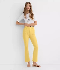 Rivete Tall High Rise Kick Crop Jeans Daffodil Bloom