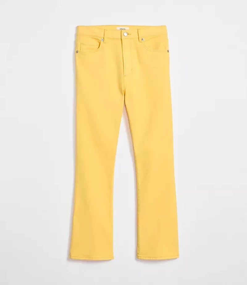 Rivete Tall Curvy High Rise Kick Crop Jeans Daffodil Bloom