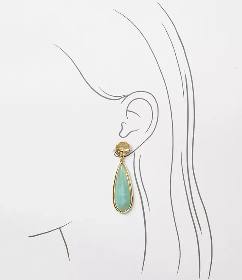 Marbleized Teardrop Statement Earrings