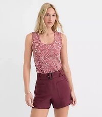 Mosaic Perfect Ribbed Scoop Neck Tank Top
