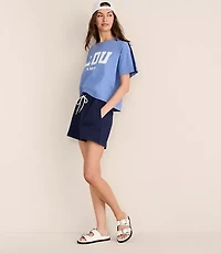 Lou & Grey Shoulder Stripe Soft Slub Logo Tee