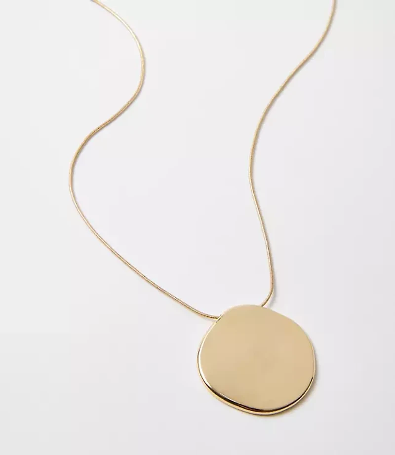 Coin Pull Tie Pendant Necklace