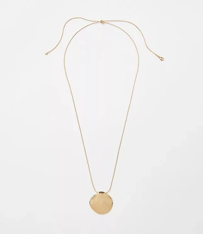 Coin Pull Tie Pendant Necklace