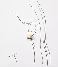 LOFT Versa Ridged Modern Metal Earrings