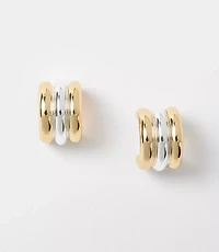 LOFT Versa Ridged Modern Metal Earrings