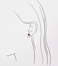 Sparkle Heart Stud Earring Set