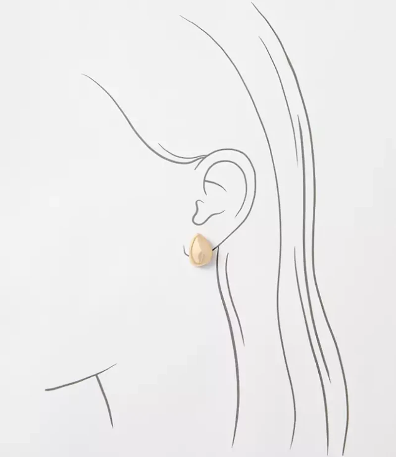 Sculpted Metallic Stud Earrings