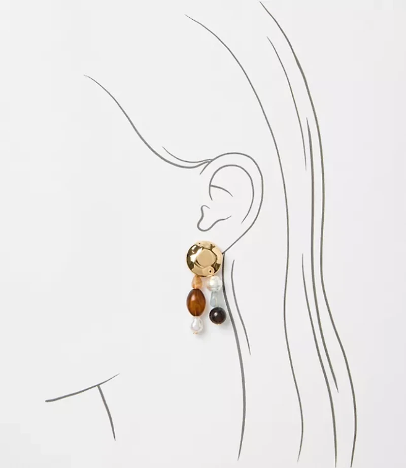 Mini Pearlized Drop Earrings