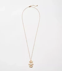 Pearlized Linear Molded Metal Necklace