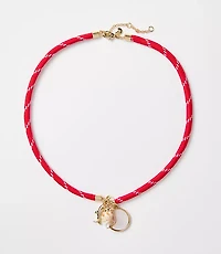 Fish & Seashell Rope Charm Necklace
