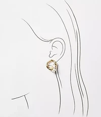 Pearlized Cluster Stud Earrings