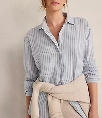 Haven Well Within The Daily Shirt Linen Stripe