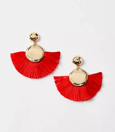 Fringe Fan Drop Earrings