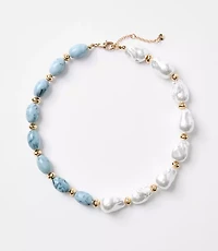 Pearlized Chunky Statement Necklace