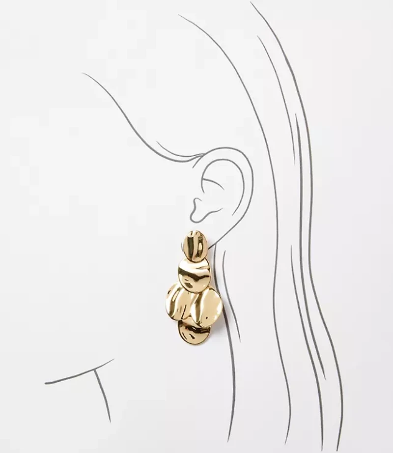 Molded Metal Statement Earrings