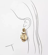 Molded Metal Statement Earrings