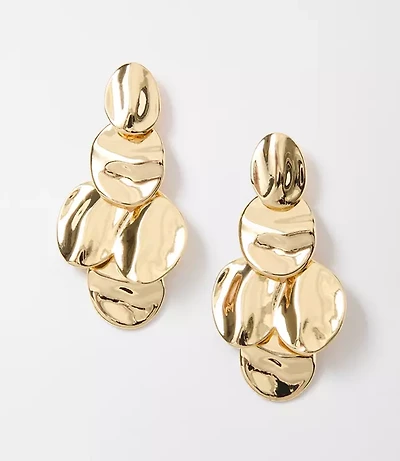 Molded Metal Statement Earrings