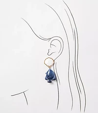 Mother Of Pearl Seashell & Fish Drop Earrings