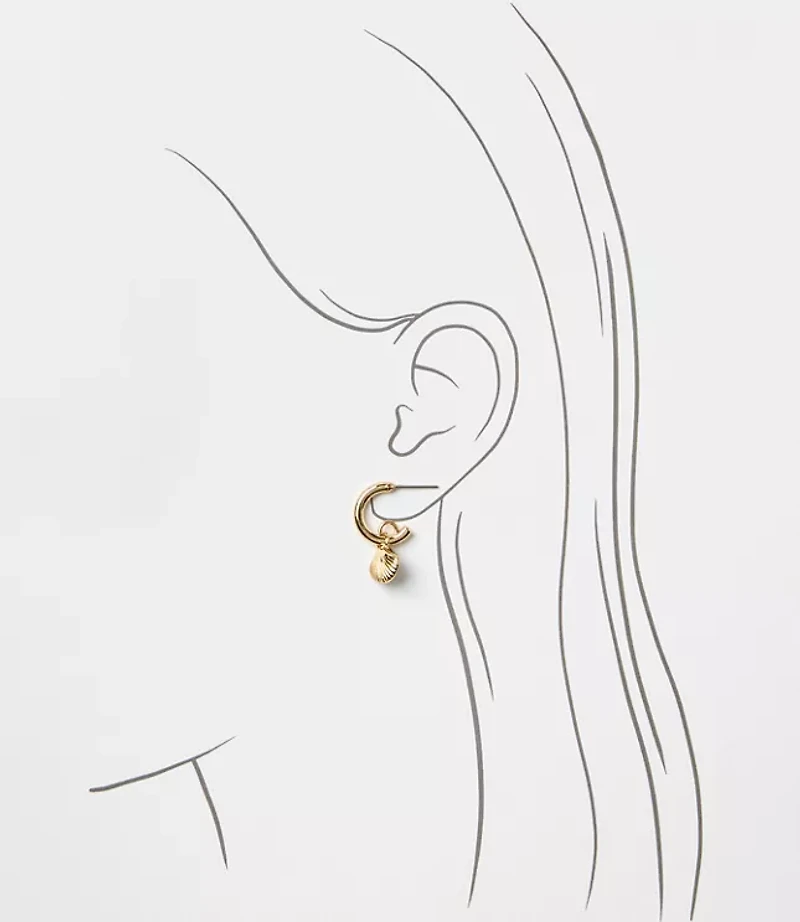 Pearlized Seashell Earring Set