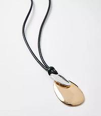 LOFT Versa Mixed Metal Cord Statement Necklace
