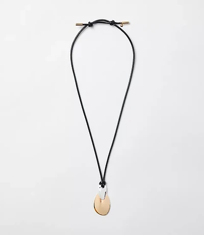 LOFT Versa Mixed Metal Cord Statement Necklace
