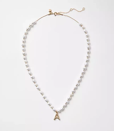 Pearlized Initial Necklace