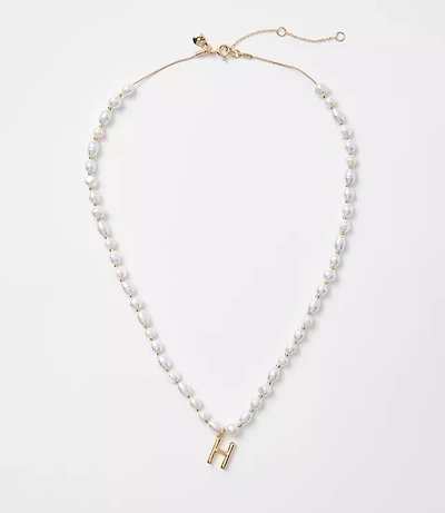 Pearlized Initial Necklace